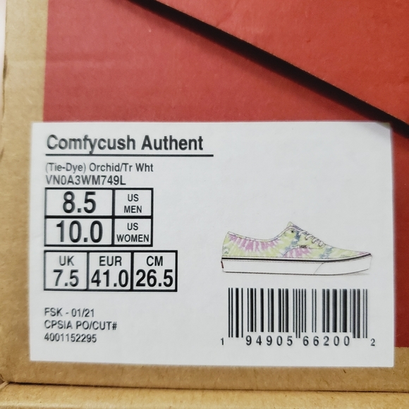 Vans Tie-Dye Comfycush Authent Orchid (CL) - Picture 12 of 12